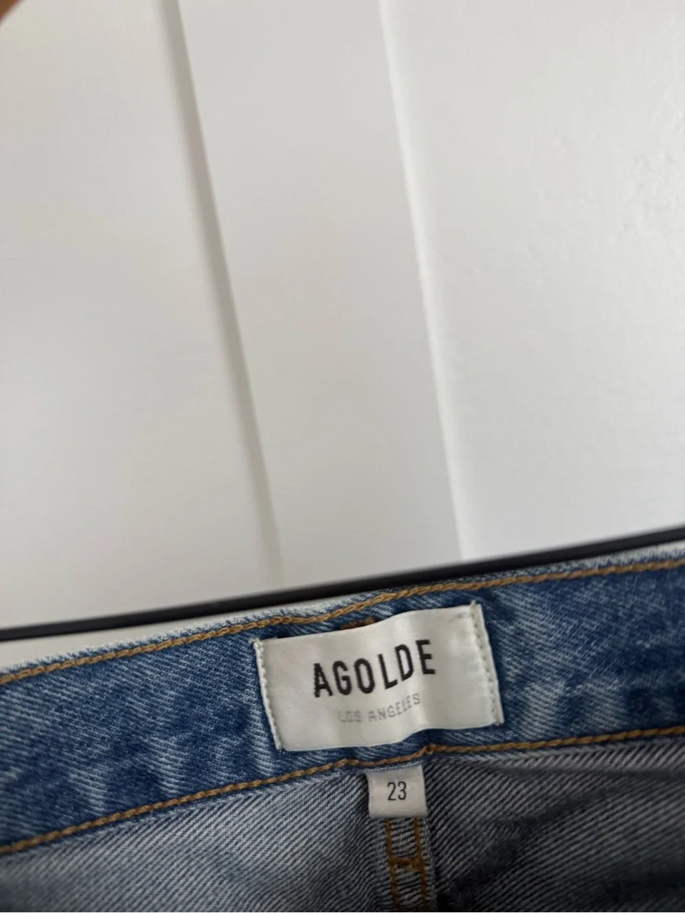 Agolde Parker Long Mid-Rise Denim Shorts
